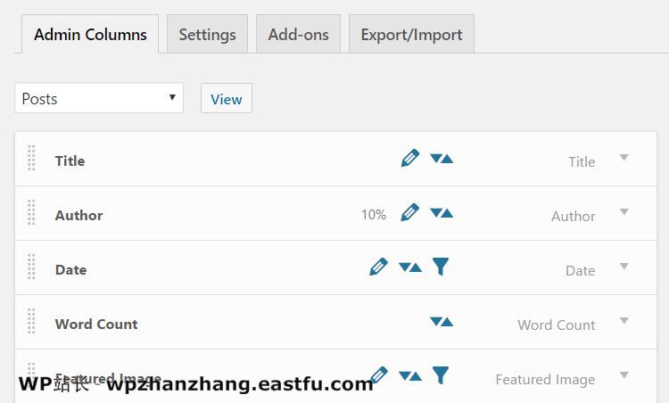 如何使用Admin Columns Pro管理WordPress内容 10 管理员列