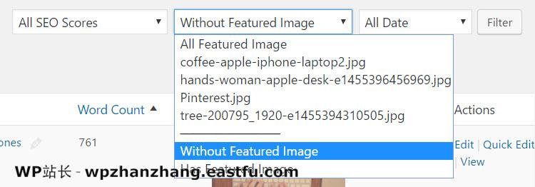 如何使用Admin Columns Pro管理WordPress内容 17 特色图片过滤器