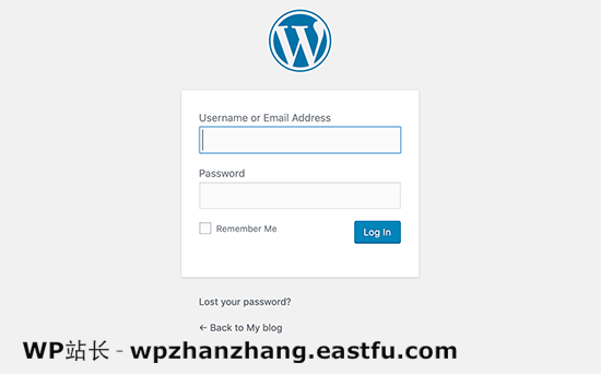 如何创建自定义WordPress登录页面(终极指南) 2 默认的WordPress登录屏幕