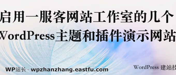 启用一服客网站工作室的几个WordPress主题和插件演示网站