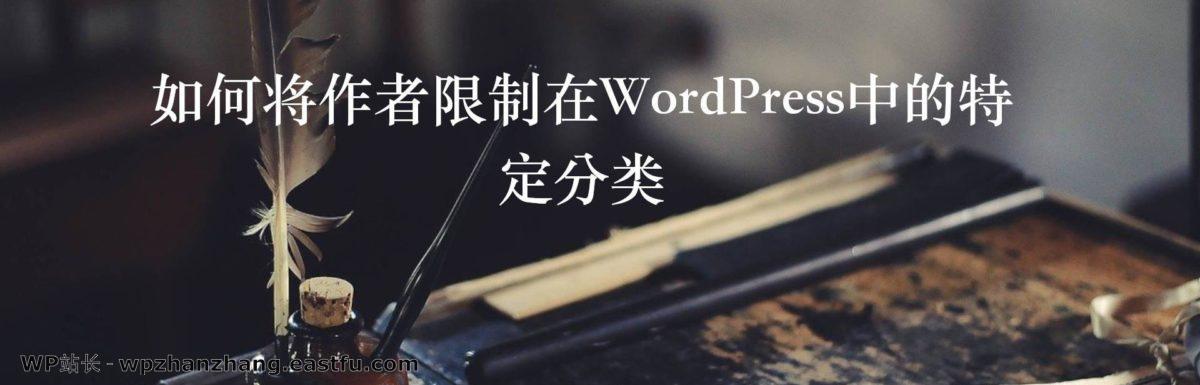 如何将作者限制在WordPress中的特定分类