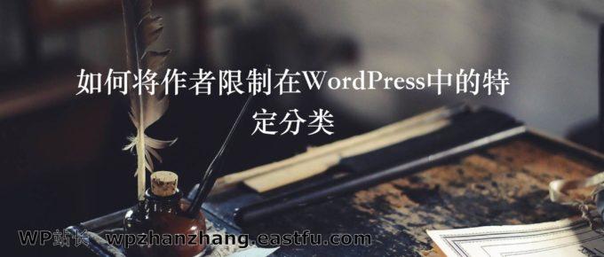 如何将作者限制在WordPress中的特定分类