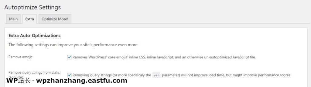 WordPress 速度优化的完整指南 50 Autoptimize查询字符串