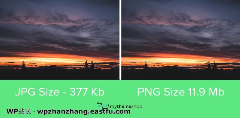 WordPress 速度优化的完整指南 17 jpg-vs-png