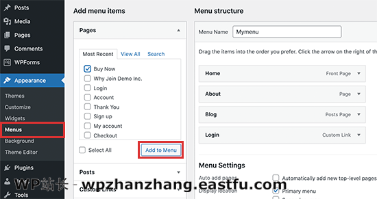 添加指向 WordPress 菜单的链接 添加指向 WordPress 菜单的链接