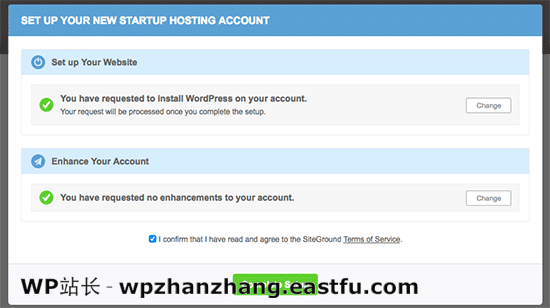 在新的 SiteGround 帐户上完成 WordPress 安装 在新的 SiteGround 帐户上完成 WordPress 安装