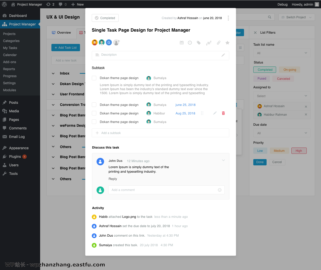 weDevs如何成功地使用WP Project Manager进行项目管理团队协作 2