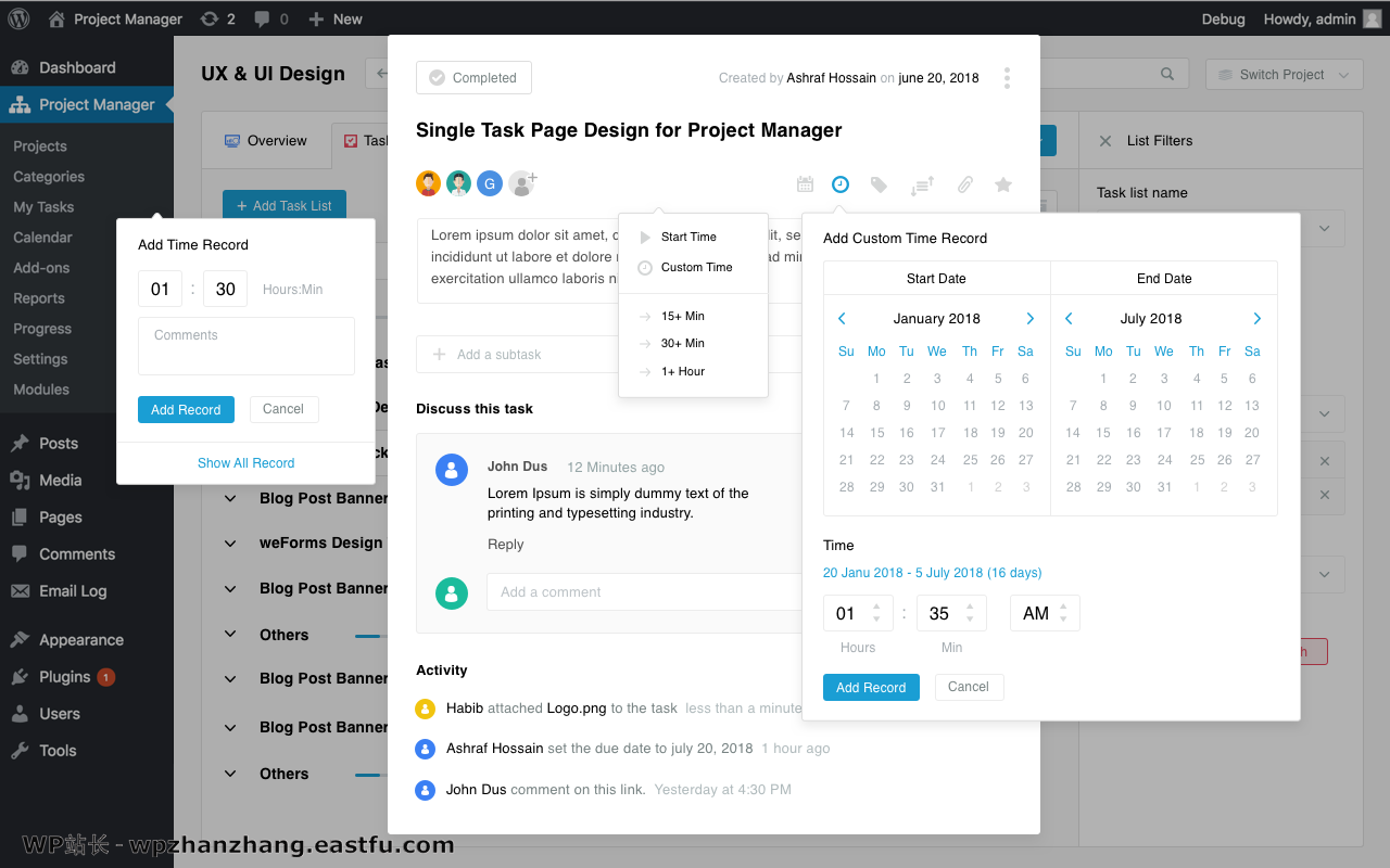 weDevs如何成功地使用WP Project Manager进行项目管理团队协作 4