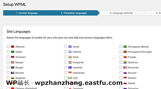 WPML 选择语言 WPML 选择语言