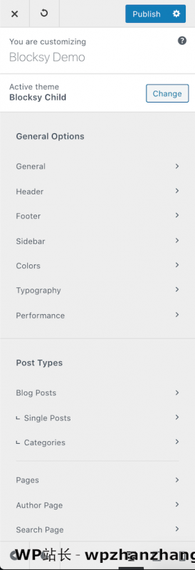 2021年Blocksy主题评测(免费 + 专业版功能指南) 1 Blocksy 自定义 WordPress 定制器 Light 主题