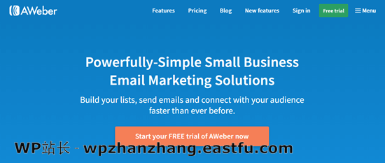 自动回复工具 AWeber 的网站 Autoresponder tool AWeber's website