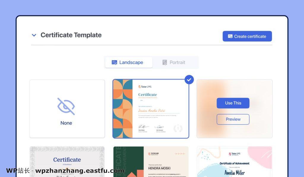 窥探 Tutor LMS 2.0 在线学习系统:抢先体验新特性! 56 更智能的证书模板预览