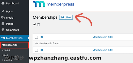 添加会员计划 Add a membership plan