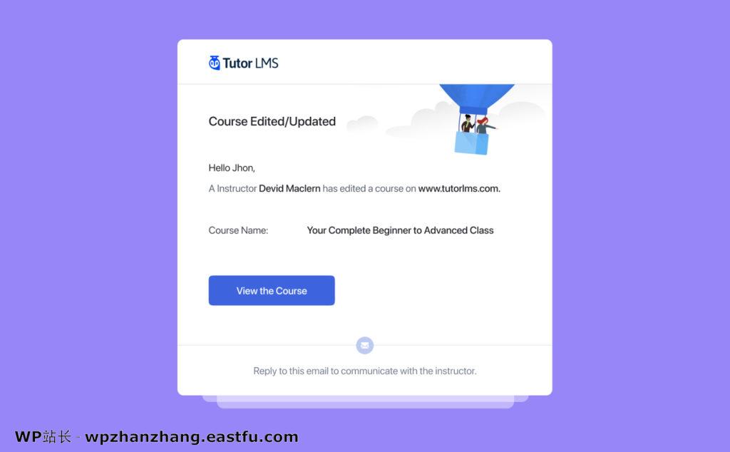 窥探 Tutor LMS 2.0 在线学习系统:抢先体验新特性! 11 独家设计的电子邮件模板