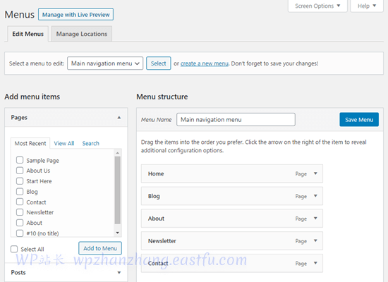 导入的导航菜单 WordPress如何导入导出导航菜单? 1