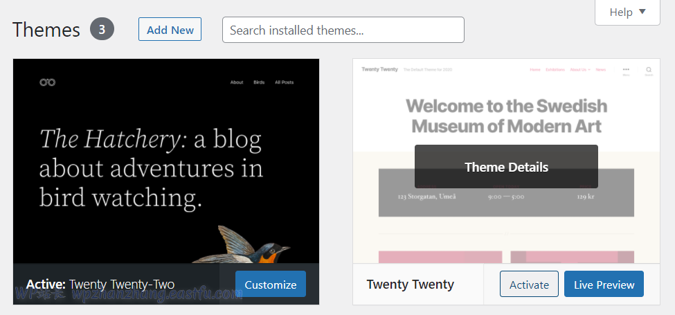 WordPress管理仪表盘:在15分钟内成为WordPress专家 27 激活 WordPress 主题