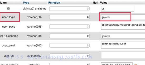 在 phpMyAdmin 中更改 WordPress 用户名 在 phpMyAdmin 中更改 WordPress 用户名