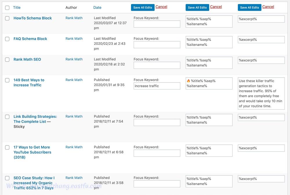 Bulk Edit Titles & Descriptions