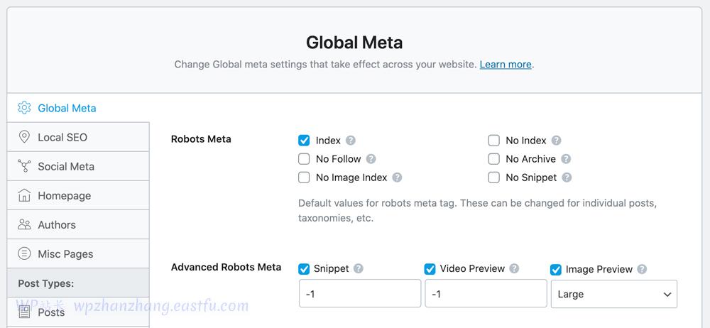 Modify Global Meta