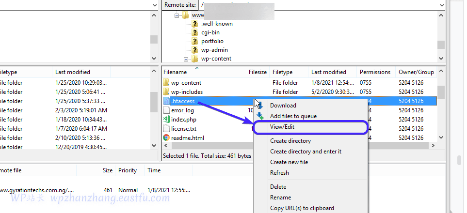 WordPress Mixed Content混合内容警告:4 种简单的修复方法 18 查看/编辑 .htaccess 文件