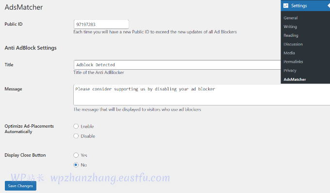 去广告拦截器设置 编辑 AdsMatcher 设置