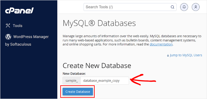 在 cPanel 上创建新的 MySQL 数据库