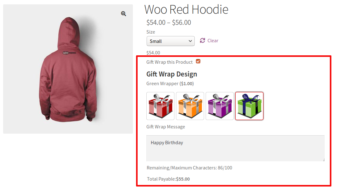Gift Wrapper for WooCommerce电商商城礼品包装插件 收取产品礼品包装和订单礼品包装费用