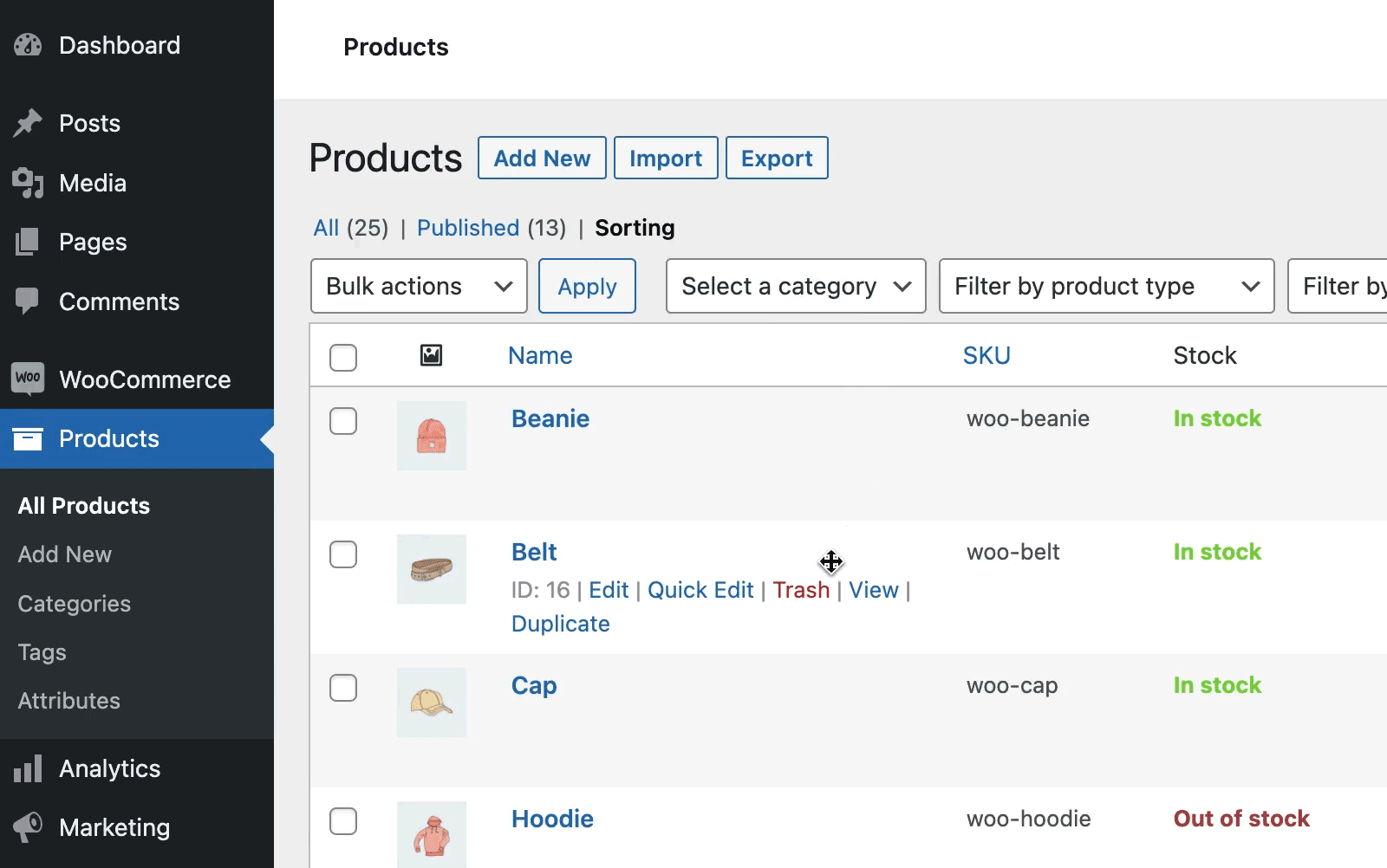 如何修改WooCommerce商城中的默认产品排序