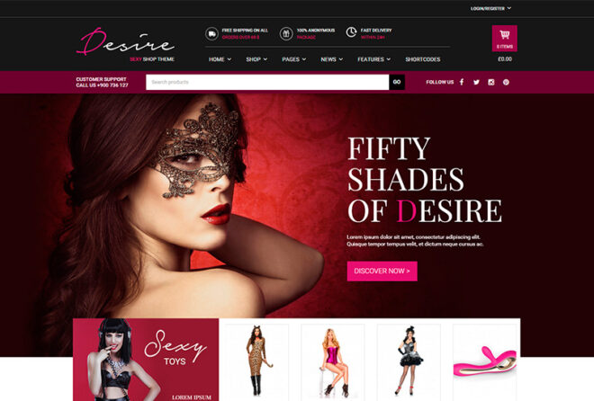 DESIRE SEXY SHOP WooCommerce主题