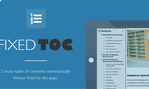 FIXED TOC WORDPRESS PLUGIN