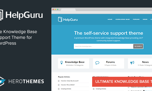 Helpguru – A Self-Service Knowledge Base Wordpress Theme