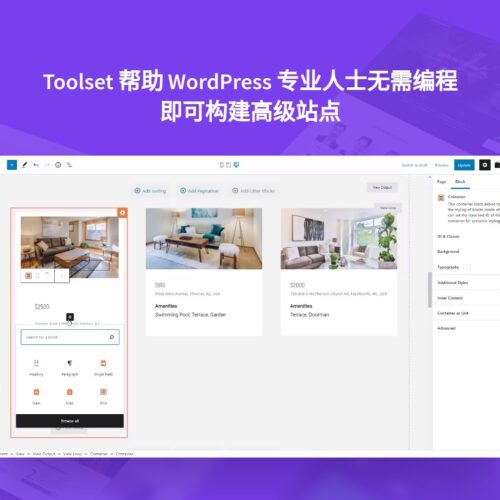 Toolset Types WordPress 自定义帖子类型、自定义字段和自定义分类