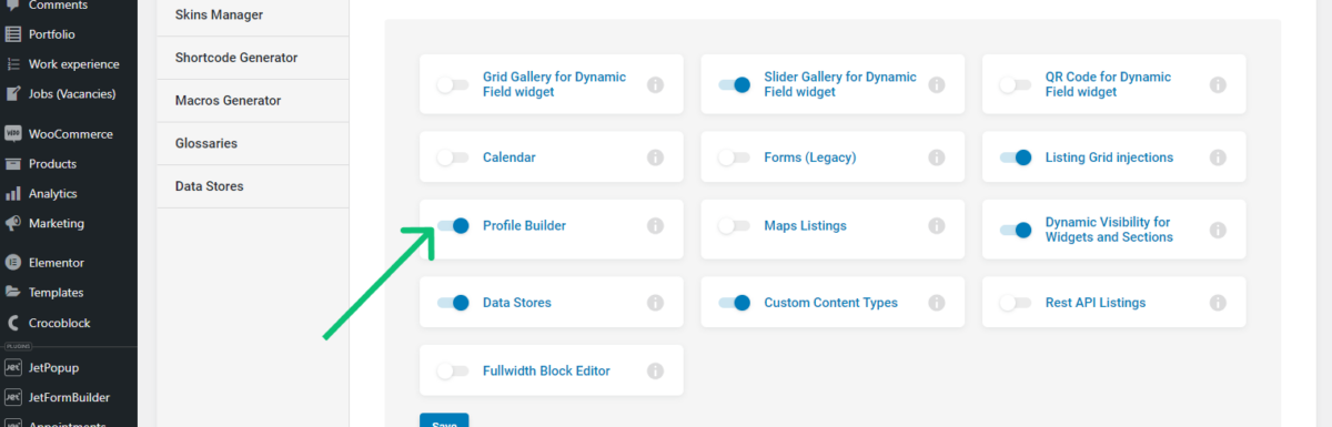 如何创建具有不同仪表盘结构的用户帐户页面