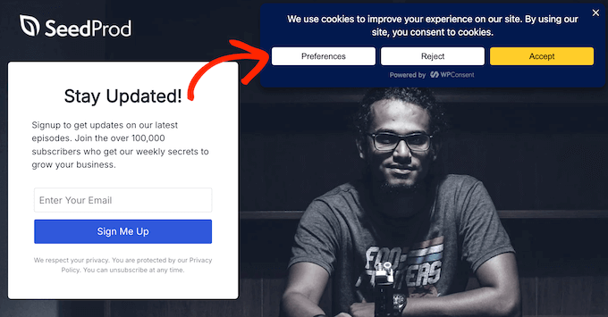 偏好-cookie-同意 允许用户在您的 WordPress 网站、博客或在线商店上编辑他们的 Cookie 偏好设置
