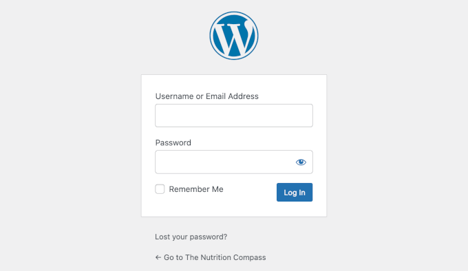 WordPress 登录页面 WordPress 登录页面