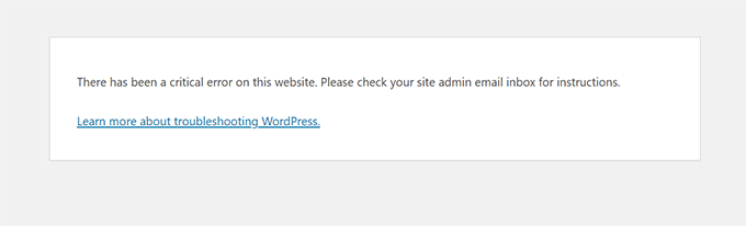WordPress 中的严重错误 WordPress 中的严重错误