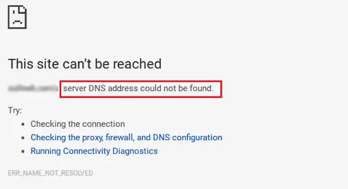 DNS 服务器无响应错误的预览 DNS 服务器无响应错误的预览