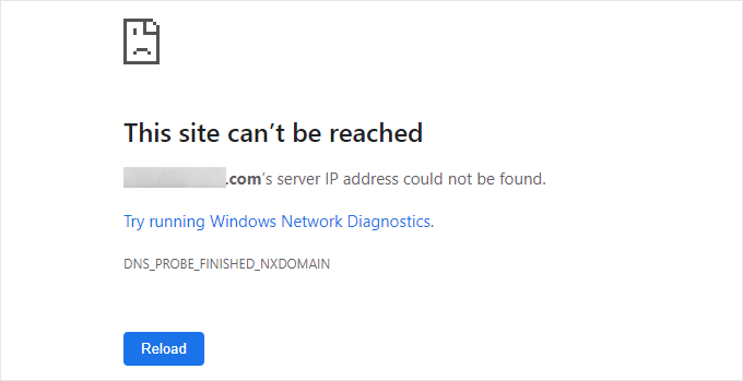 WordPress 中的 DNS_PROBE_FINISHED_NXDOMAIN 错误 WordPress 中的 DNS_PROBE_FINISHED_NXDOMAIN 错误