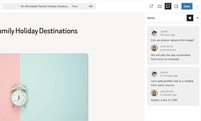 查看帖子附带的所有注释