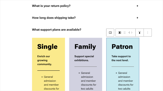 WordPress 6.9 中的手风琴模块