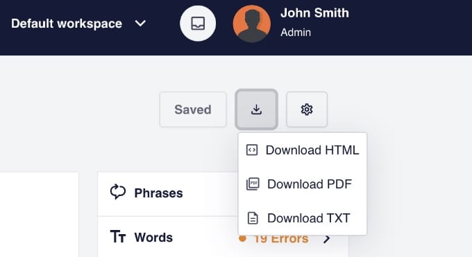 在 SEOBoost 中下载内容简报