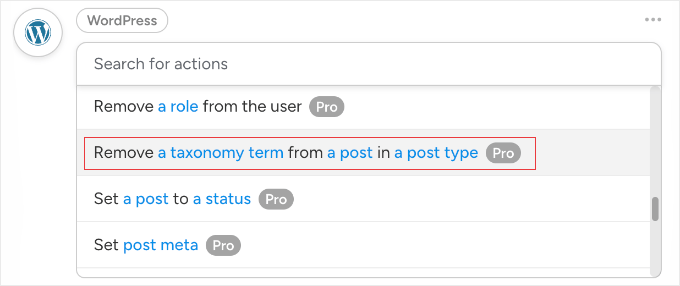 使用 Uncanny Automator 删除分类术语（例如标签）