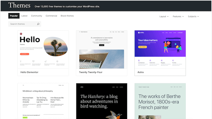 免费的WordPress主题，WordPress.org 插件仓库