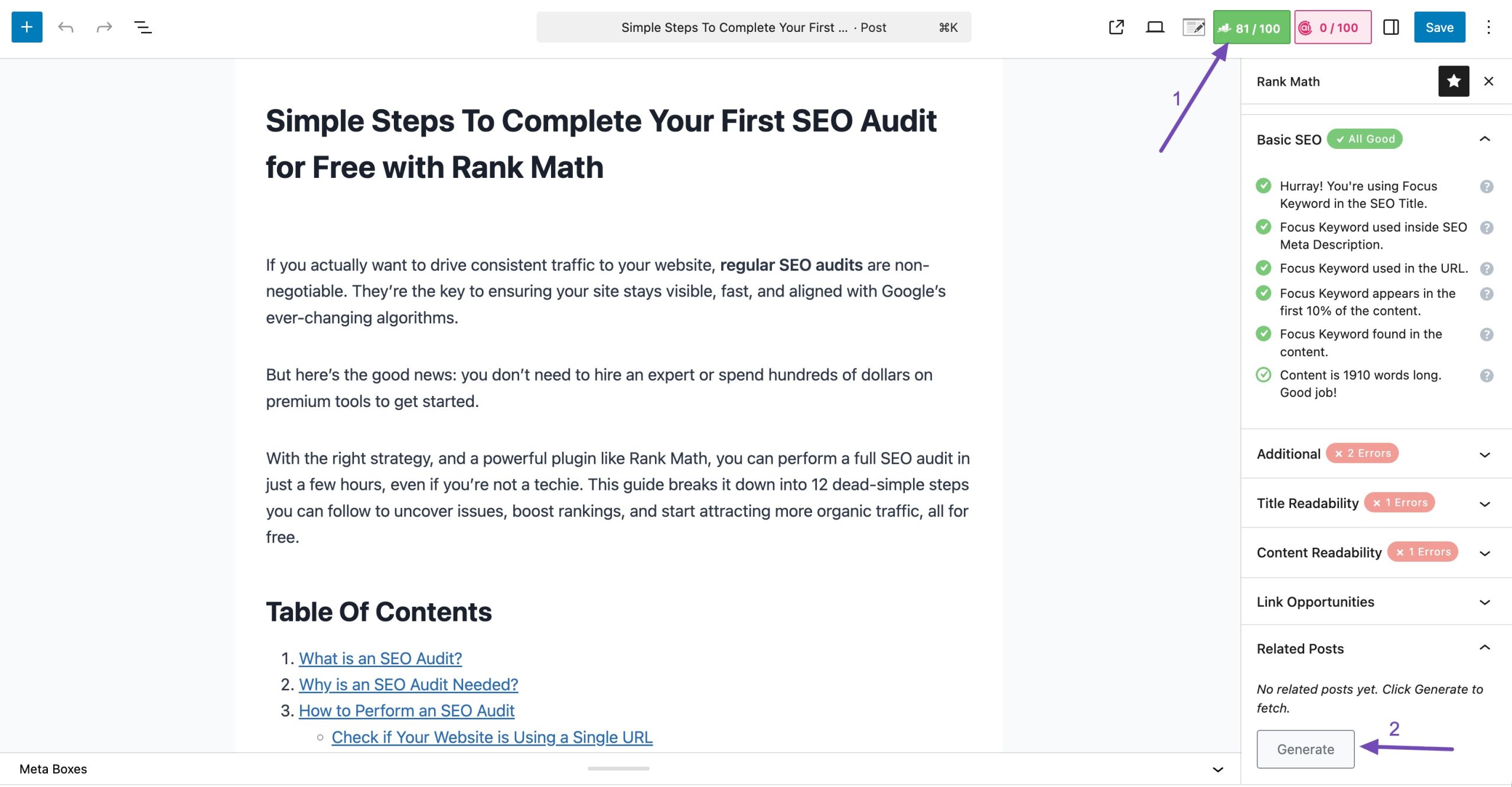 内部链接SEO优化指南：用Rank Math AI Link Genius自动构建内部链接提升排名 2
