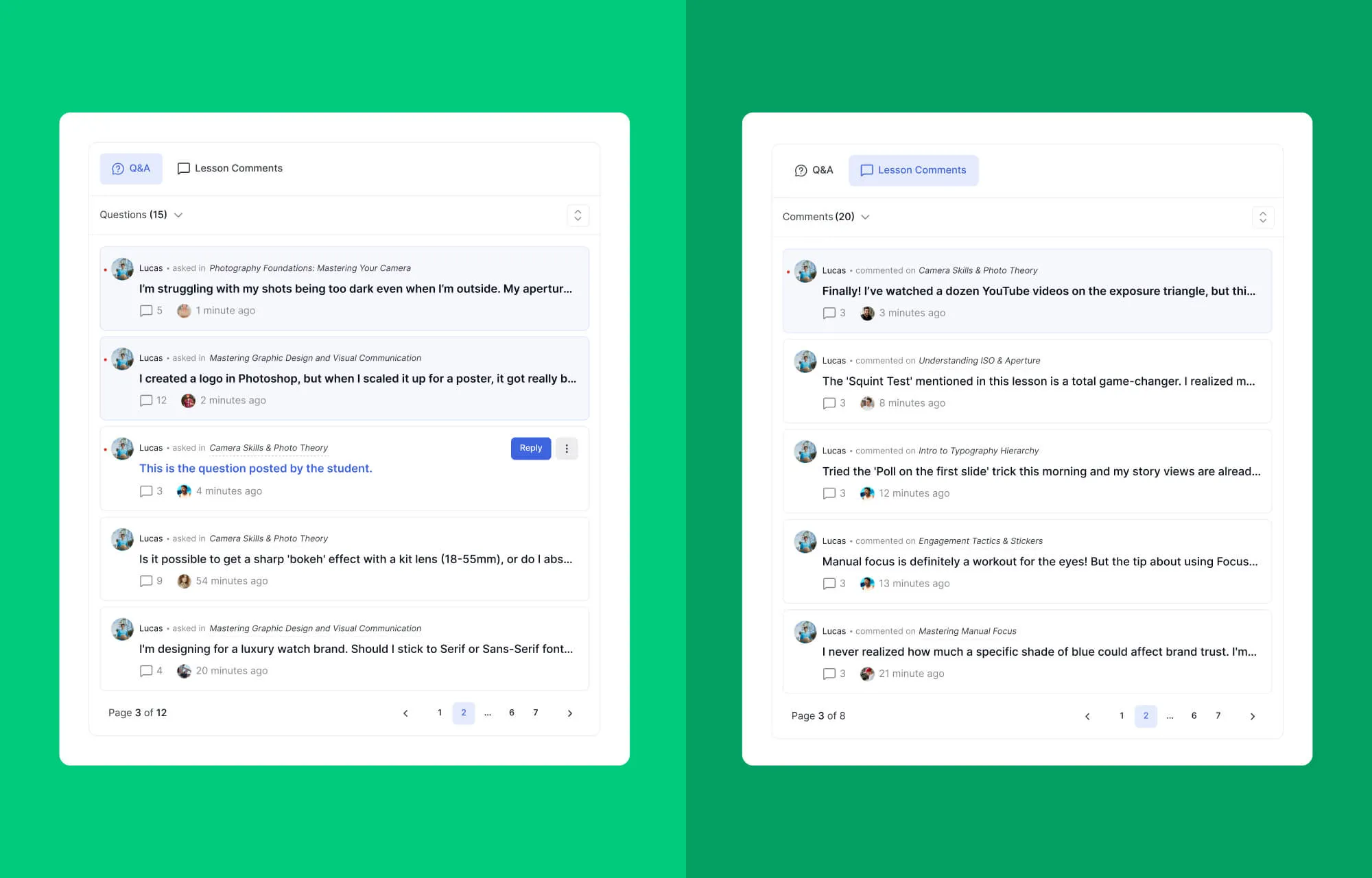 Tutor LMS 中的统一讨论问答