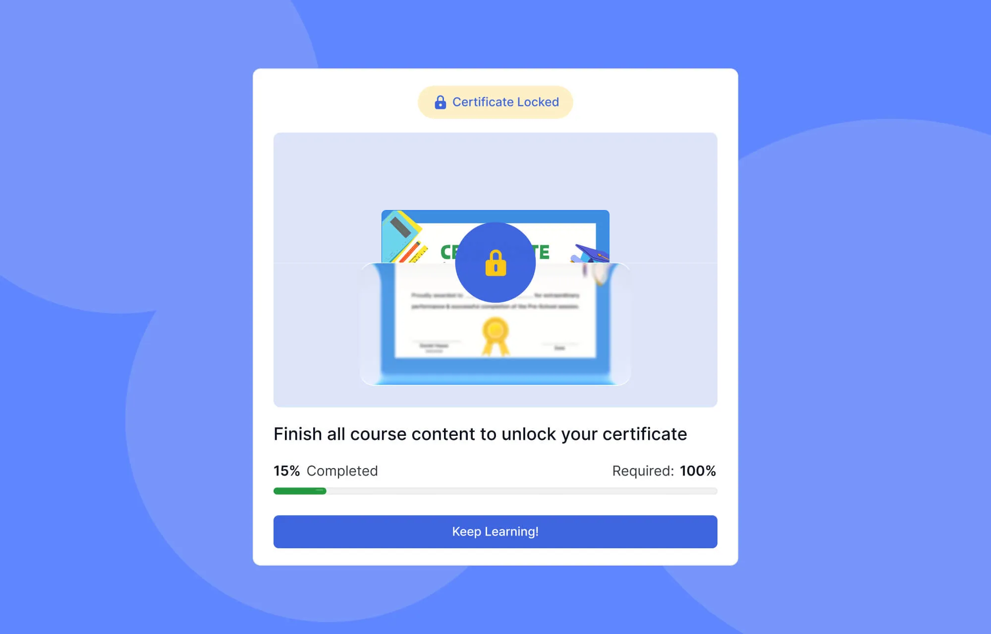 在导师学习管理系统中查看解锁证书的进度