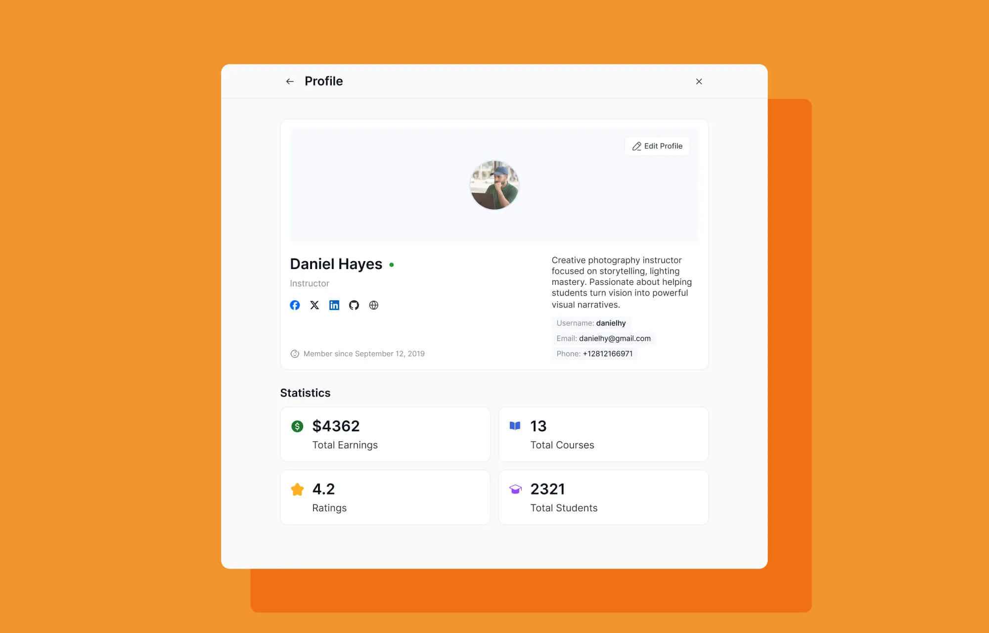 Tutor LMS 4.0 中的现代化讲师个人资料