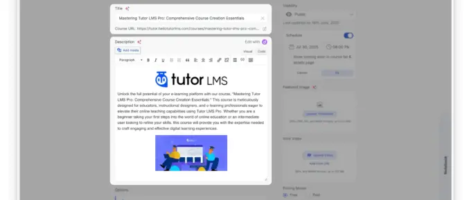 Tutor LMS即将上线课程指南：预发布策略与分步操作教程