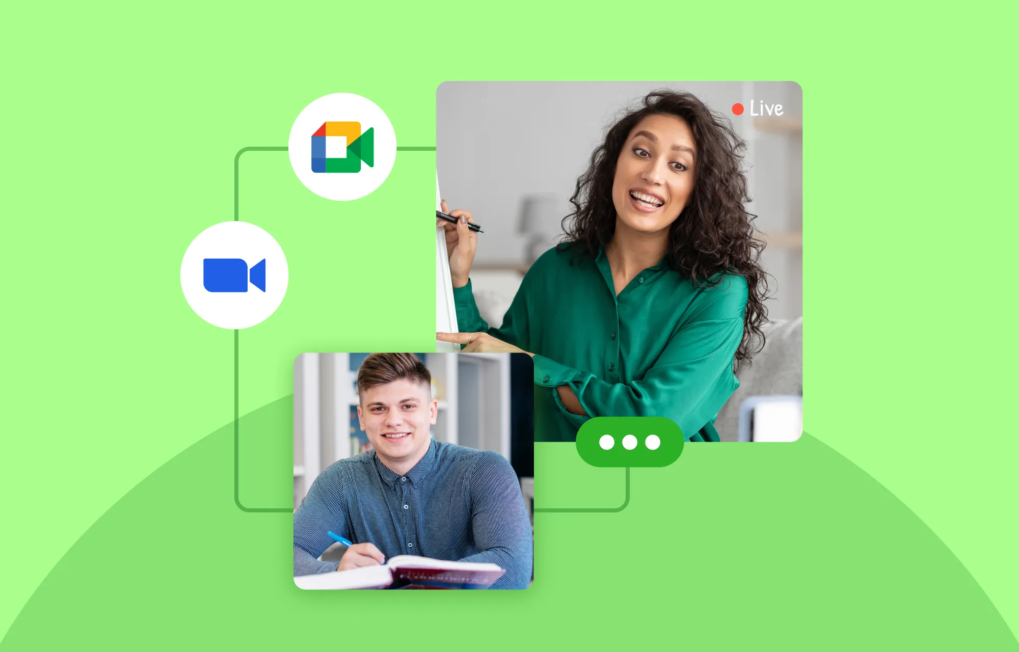 Tutor LMS 使用 Zoom 和 Google Meet 进行直播课程。