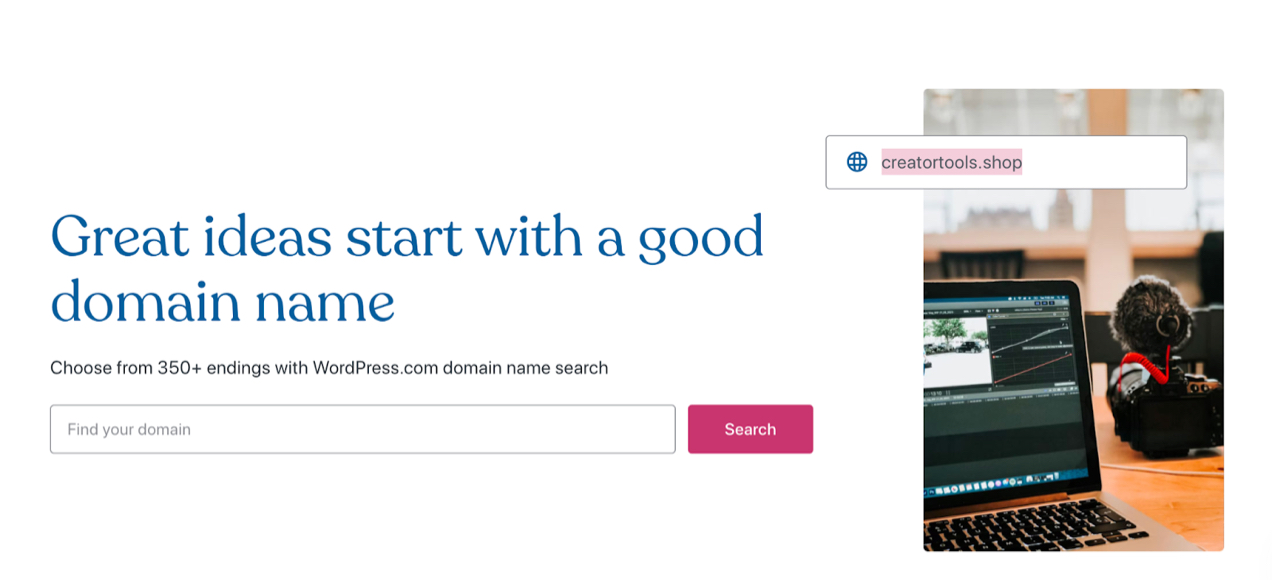 WordPress.com上的域名搜索工具